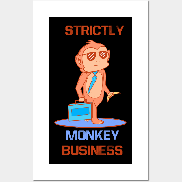 Strictly Monkey Business Wall Art by zachlart